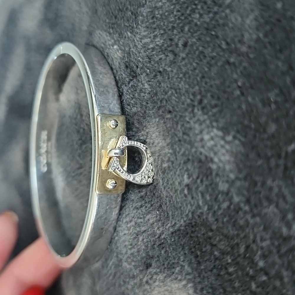 Coach two toned diamond signature C Buckle Bracelet